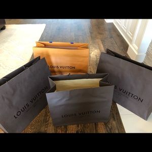 4 Authentic Large Louis Vuitton Shopping Bags